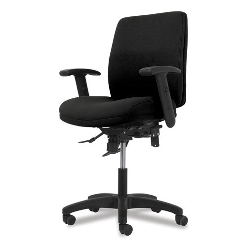 Network Mid-back Task Chair, Supports Up To 250 Lb, 18.3" To 22.8" Seat Height, Black