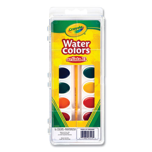 Artista II Washable Watercolor Set, 16 Assorted Colors, Palette Tray Artista II Washable Watercolor Set, 16 Assorted Colors, Palette Tray
