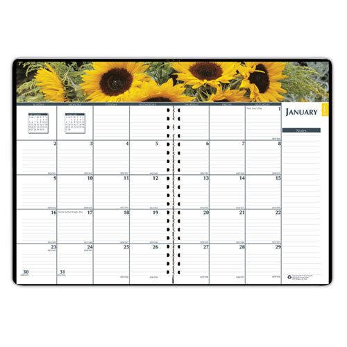 Express Track Recycled Weekly Appointment Book/monthly Planner, 8 X 5, Black Cover, 13-month (jan To Jan): 2023 To 2024