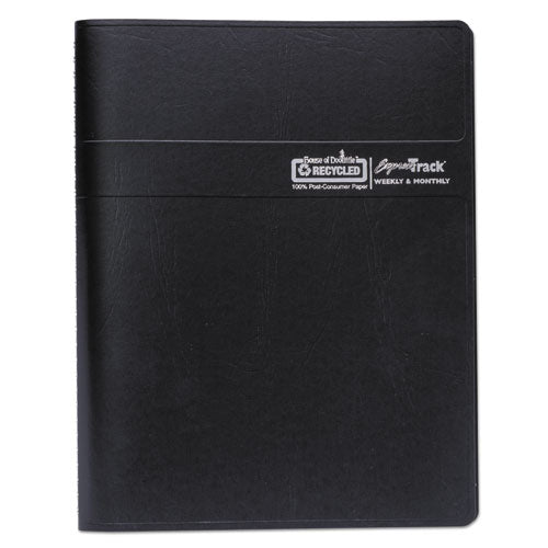 Express Track Recycled Weekly Appointment Book/monthly Planner, 8 X 5, Black Cover, 13-month (jan To Jan): 2023 To 2024