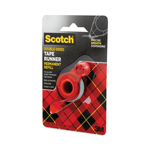 Refill For The Redesigned Scotch 6055 Tape Runner Dispenser, 0.31" X 49 Ft, Dries Clear