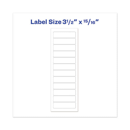 Dot Matrix Printer Mailing Labels, Pin-fed Printers, 0.94 X 3.5, White, 5,000/box