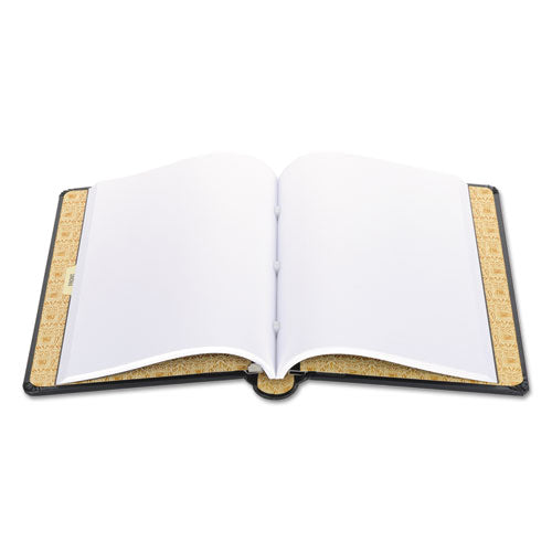 Looseleaf Corporation Minute Book, 1-subject, Unruled, Black/gold Cover, (250) 14 X 8.5 Sheets