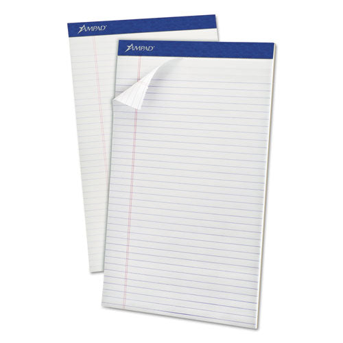 Perforated Writing Pads, Wide/legal Rule, 50 White 8.5 X 14 Sheets, Dozen