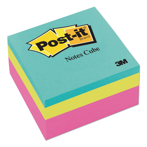 Mini Cubes, 1.88" X 1.88", Green Wave And Orange Wave Collections, 400 Sheets/cube, 3 Cubes/pack