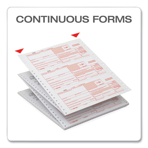 Four-part 1099-nec Continuous Tax Forms, Four-part Carbonless, 8.5 X 5.5, 2 Forms/sheet, 24 Forms Total