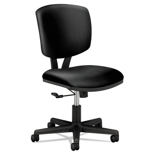 Volt Series Leather Task Chair, Supports Up To 250 Lb, 18" To 22.25" Seat Height, Black