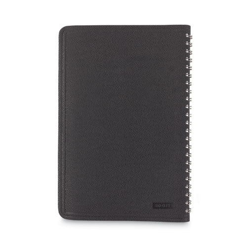 Telephone/address Book, 4.78 X 8, Black Simulated Leather, 100 Sheets