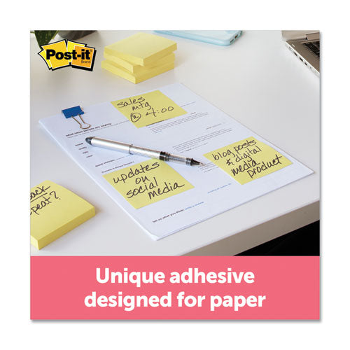 Original Pads In Canary Yellow, Note Ruled, 3" X 5", 100 Sheets/pad, 12 Pads/pack