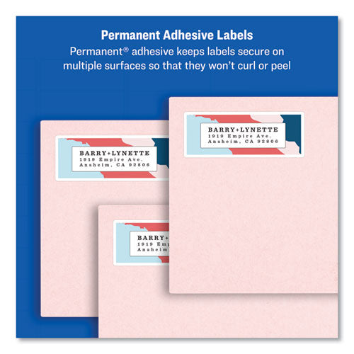 Easy Peel White Address Labels W/ Sure Feed Technology, Laser Printers, 1 X 2.63, White, 30/sheet, 100 Sheets/box