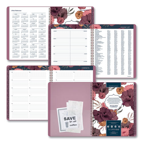 Dark Romance Weekly/monthly Planner, Dark Romance Floral Artwork, 11 X 8.5, Multicolor Cover, 13-month (jan-jan): 2023-2024