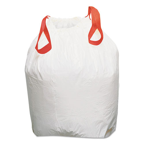 Heavy-duty Trash Bags, 13 Gal, 0.9 Mil, 24.5" X 27.38", White, 50 Bags/roll, 4 Rolls/box