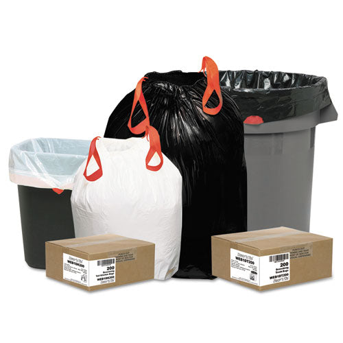 60 Gallon White Heavy Duty Trash Bags - 0.9 Mil