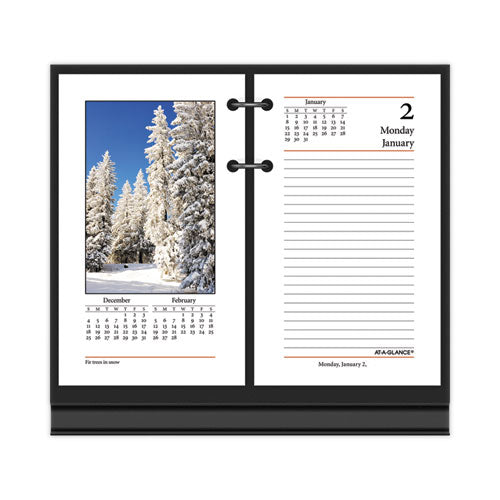 Photographic Desk Calendar Refill, Nature Photography, 3.5 X 6, White/multicolor Sheets, 2023