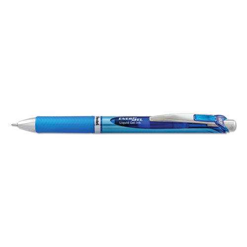 Energel Rtx Gel Pen, Retractable, Medium 0.7 Mm, Blue Ink, Blue/gray Barrel