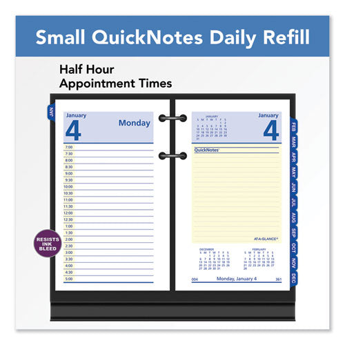 Quicknotes Desk Calendar Refill, 3.5 X 6, White Sheets, 2023