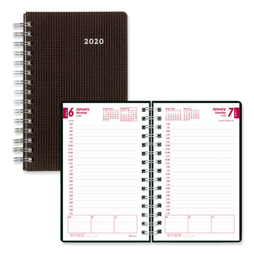 Duraflex Daily Planner, 8 X 5, Black Cover, 12-month (jan To Dec): 2023