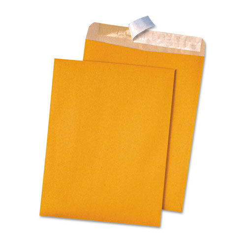 Recycled Brown Kraft Redi-strip Envelope, #10 1/2, Cheese Blade Flap, Redi-strip Closure, 9 X 12, Brown Kraft, 100/box