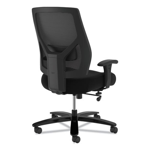 Crio Big And Tall Mid-back Task Chair, Supports Up To 450 Lb, 18" To 22" Seat Height, Black