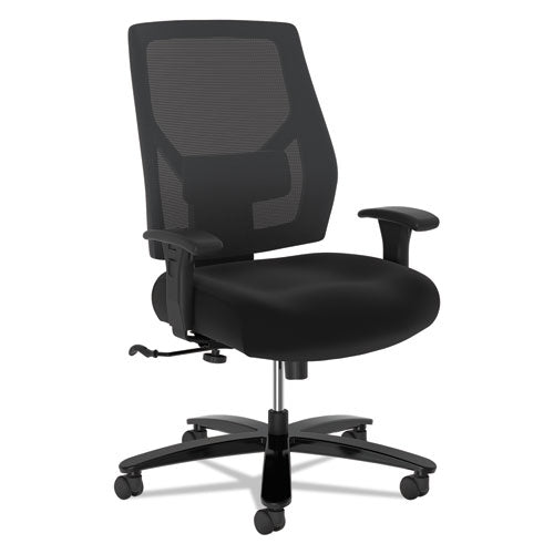 Crio Big And Tall Mid-back Task Chair, Supports Up To 450 Lb, 18" To 22" Seat Height, Black