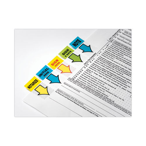 Arrow Message 1" Page Flags, "initial Here", Blue, 50 Flags Dispensers/2 Dispensers/pack
