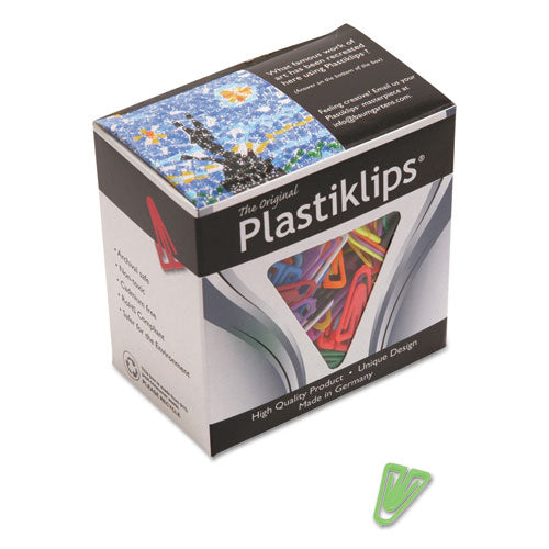 Plastiklips Paper Clips, Large, Smooth, Assorted Colors, 200/box