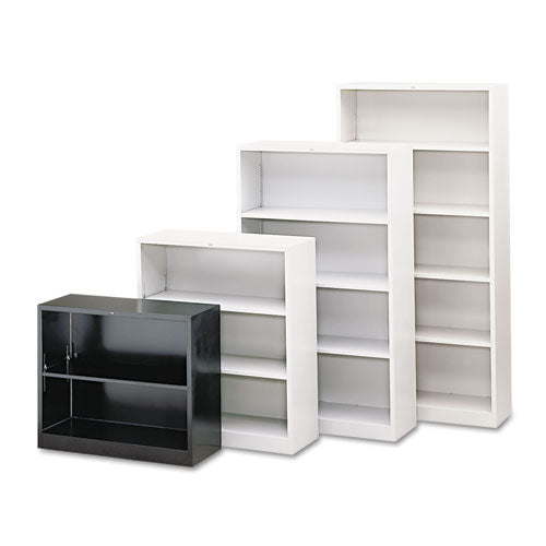 Metal Bookcase, Five-shelf, 34.5w X 12.63d X 71h, Light Gray