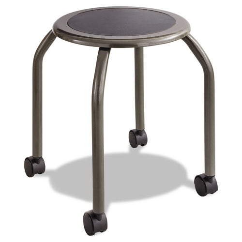 Diesel Industrial Stool With Stationary Seat, Backless, Supports Up To 250 Lb, 22" To 30" Seat Height, Pewter