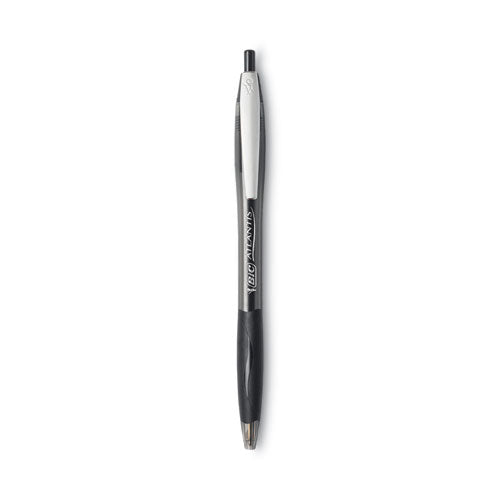 Glide Ballpoint Pen, Retractable, Medium 1 Mm, Black Ink, Black Barrel, Dozen