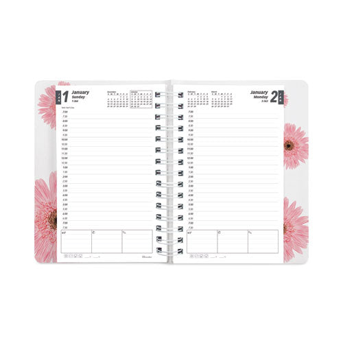 Pink Ribbon Essential Daily Appointment Book, Pink Ribbon Artwork, 8 X 5, Pink Cover, 12-month (jan To Dec): 2023