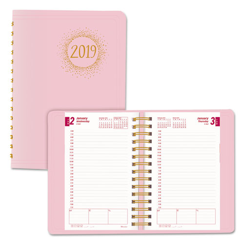 Pink Ribbon Essential Daily Appointment Book, Pink Ribbon Artwork, 8 X 5, Pink Cover, 12-month (jan To Dec): 2023