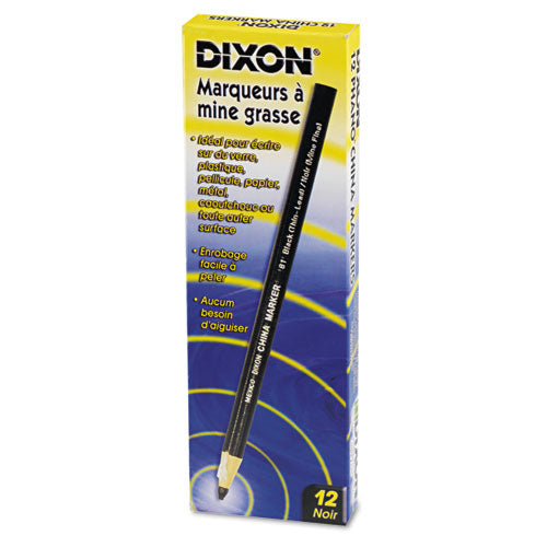 China Marker, Black, Thin Lead, Dozen