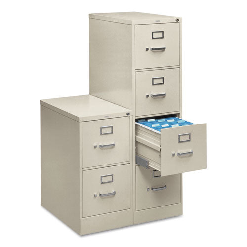 510 Series Vertical File, 4 Letter-size File Drawers, Black, 15" X 25" X 52"