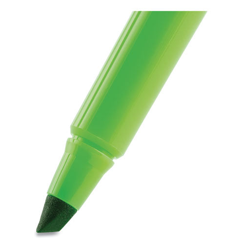 Brite Liner Highlighter, Fluorescent Green Ink, Chisel Tip, Green/black Barrel, Dozen