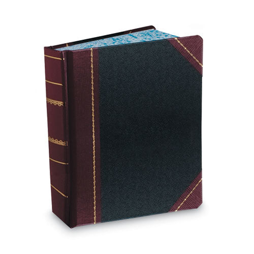 Account Record Book, Record-style Rule, Black/red/gold Cover, 13.75 X 8.38 Sheets, 500 Sheets/book