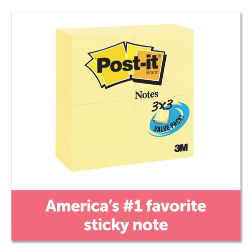 Original Pads In Canary Yellow, Cabinet Pack, 3" X 3", 90 Sheets/pad, 18 Pads/pack
