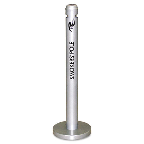Smoker's Pole, Round, Steel, 0.9 Gal, 4 Dia X 41h, Black