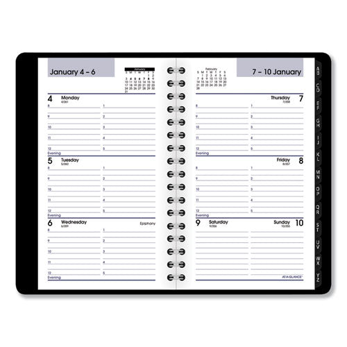 Dayminder Weekly Pocket Appointment Book With Telephone/address Section, 6 X 3.5, Black Cover, 12-month (jan To Dec): 2023
