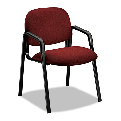 Solutions Seating 4000 Series Leg Base Guest Chair, Fabric Upholstery, 23.5" X 24.5" X 32", Iron Ore Seat/back, Black Base