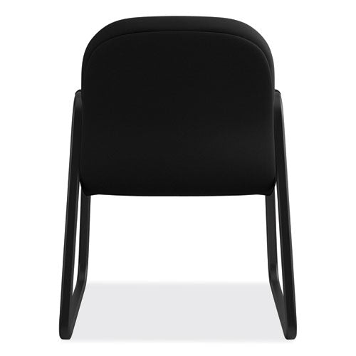 Pillow-soft 2090 Series Guest Arm Chair, Fabric Upholstery, 23.25" X 28" X 36", Black Seat, Black Back, Black Base