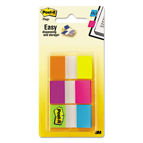 Page Flags In Portable Dispenser, Assorted Primary, 20 Flags/color, 100 Flags/pack