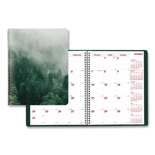 Mountains 14-month Planner, Mountains Photography, 11 X 8.5, Blue/green Cover, 14-month (dec To Jan): 2022 To 2024