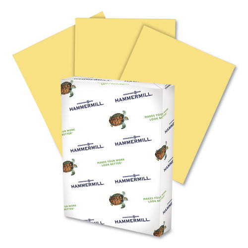 Colors Print Paper, 20 Lb Bond Weight, 8.5 X 11, Canary, 500 Sheets/ream, 10 Reams/carton