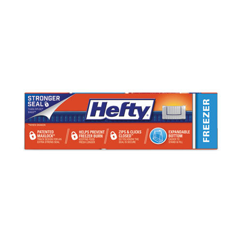 Hefty Slider Bags 1 Qt 2.5 Mil 7"x8" Clear 35 Bags/box 9 Boxes/Case