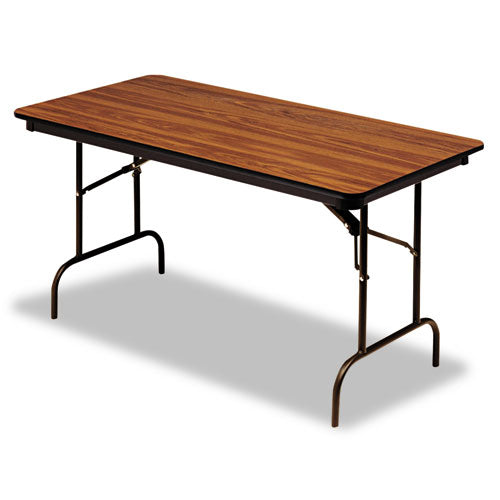 Officeworks Commercial Wood-laminate Folding Table, Rectangular Top, 96w X 30d X 29h, Mahogany