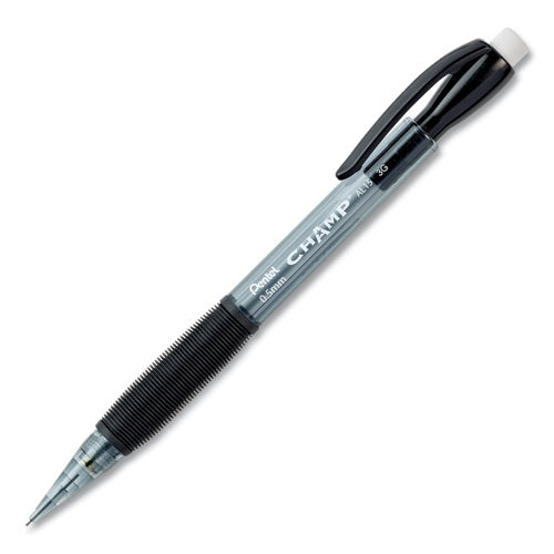 Champ Mechanical Pencil, 0.5 Mm, Hb (#2.5), Black Lead, Translucent Black Barrel, 24/pack