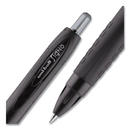 307 Gel Pen, Retractable, Medium 0.7 Mm, Black Ink, Black Barrel, Dozen