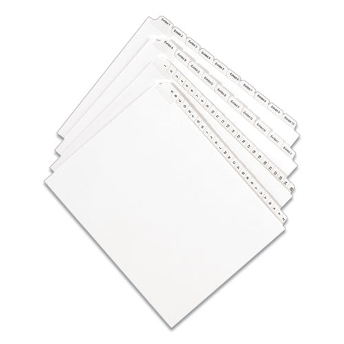 Preprinted Legal Exhibit Side Tab Index Dividers, Allstate Style, 10-tab, 30, 11 X 8.5, White, 25/pack