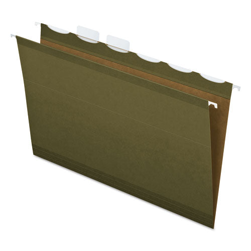 Ready-tab Colored Reinforced Hanging Folders, Letter Size, 1/5-cut Tabs, Yellow, 25/box