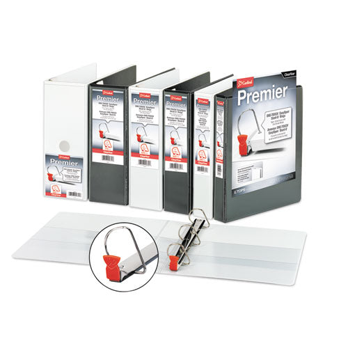 Premier Easy Open Clearvue Locking Slant-d Ring Binder, 3 Rings, 1.5" Capacity, 11 X 8.5, White